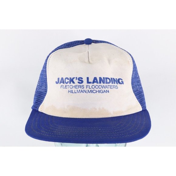 Vintage Accessories Vintage 8s Thrashed Jacks Landing Fletchers Floodwaters Trucker Hat